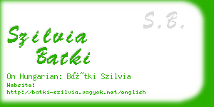 szilvia batki business card